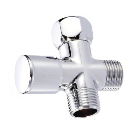 WESTBRASS Shower Arm 1/2" IPS Diverter Valve in Polished Chrome D348-26